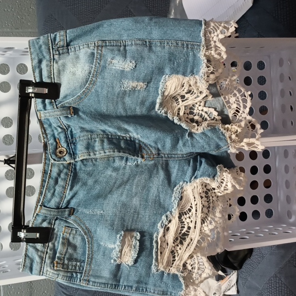 Blue jean shorts